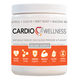 Cardio Wellness, works to Reduce Blood Pressure and Plaque. Nitric Oxide Booster!