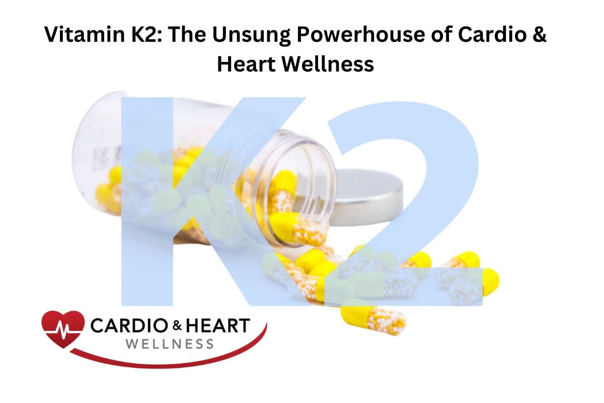 Vitamin K2 capsules and wellness logo