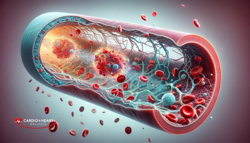illustration-of-a-blood-vessel-with-nitric-oxide-production - Cardio & Heart Wellness Illustration of a blood vessel with nitric oxide production