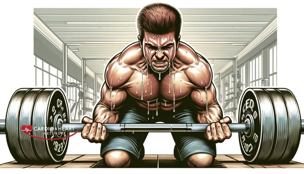 illustration-of-a-person-experiencing-physical-fatigue-muscle-soreness-due-to-low-nitric-oxide-levels - Cardio & Heart Wellness Illustration of a person experiencing physical fatigue and muscle soreness due to low nitric oxide levels