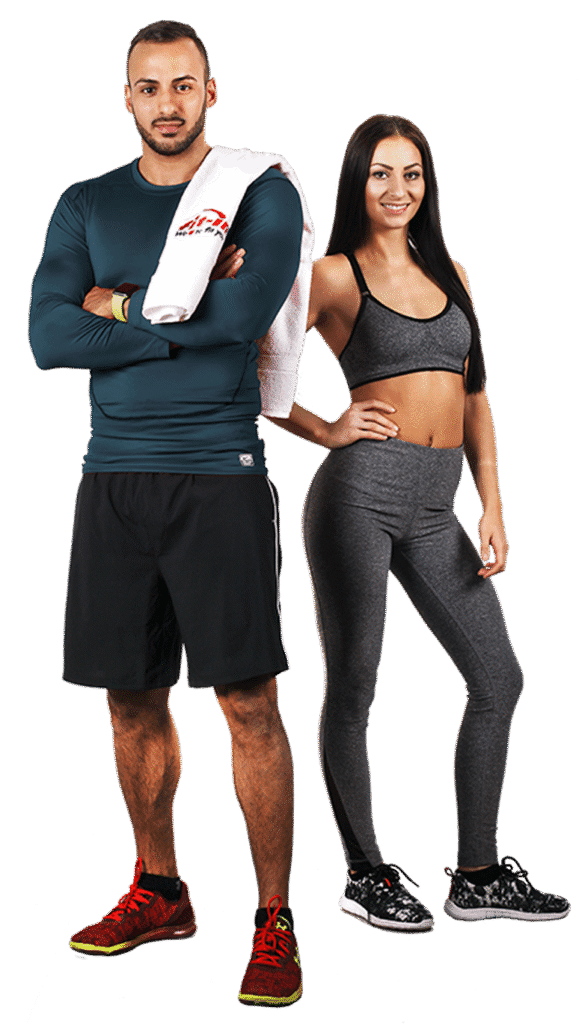 Active couple ready for exercise