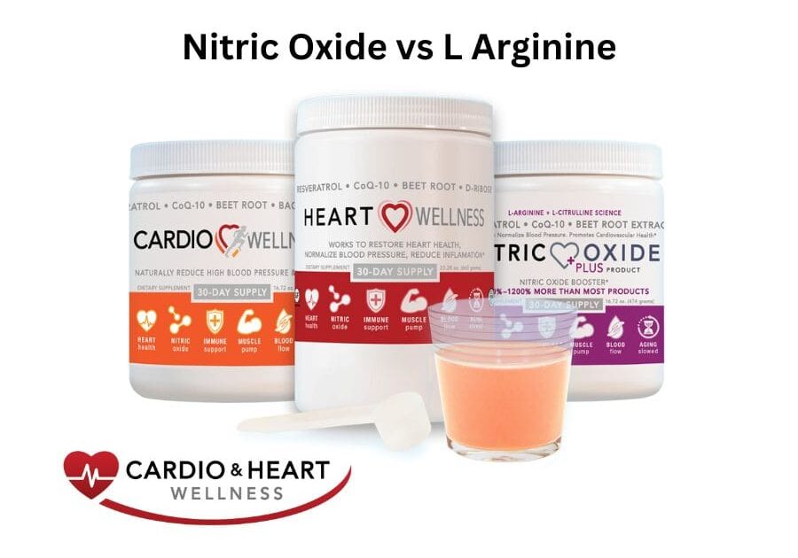 Cardio wellness supplement containers and drink