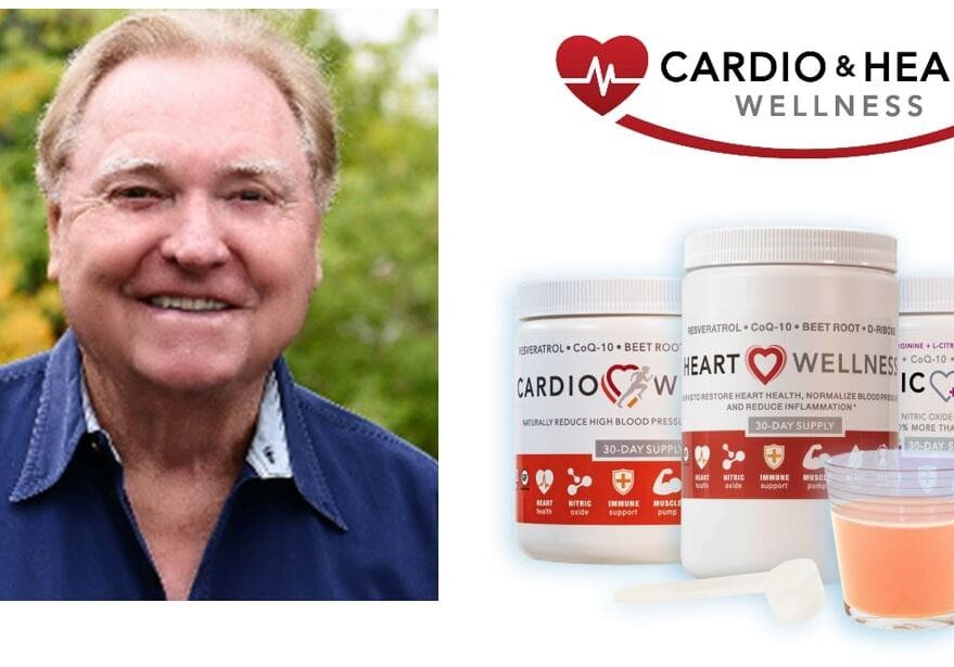 Cardio health supplement products displayed
