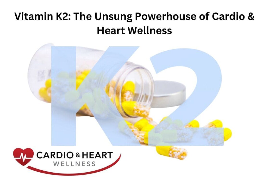 Vitamin K2 capsules and wellness logo